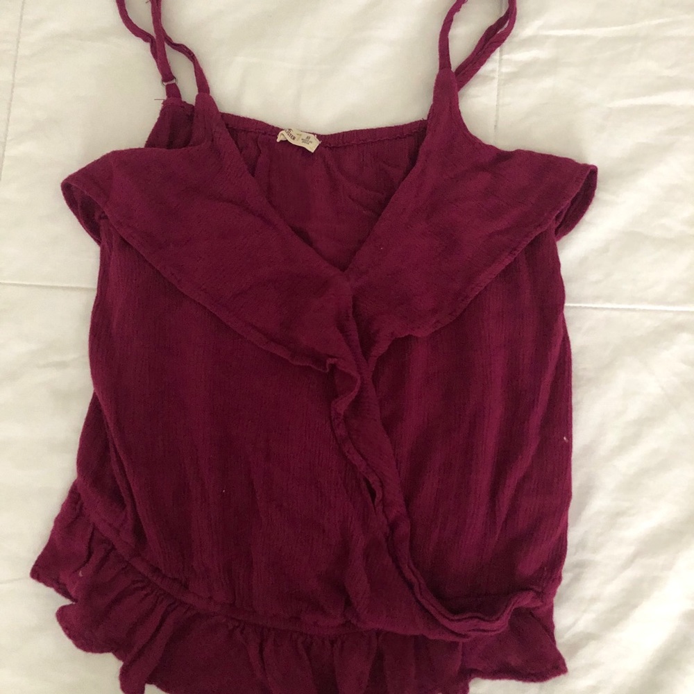 Burgundy Hollister Blouse